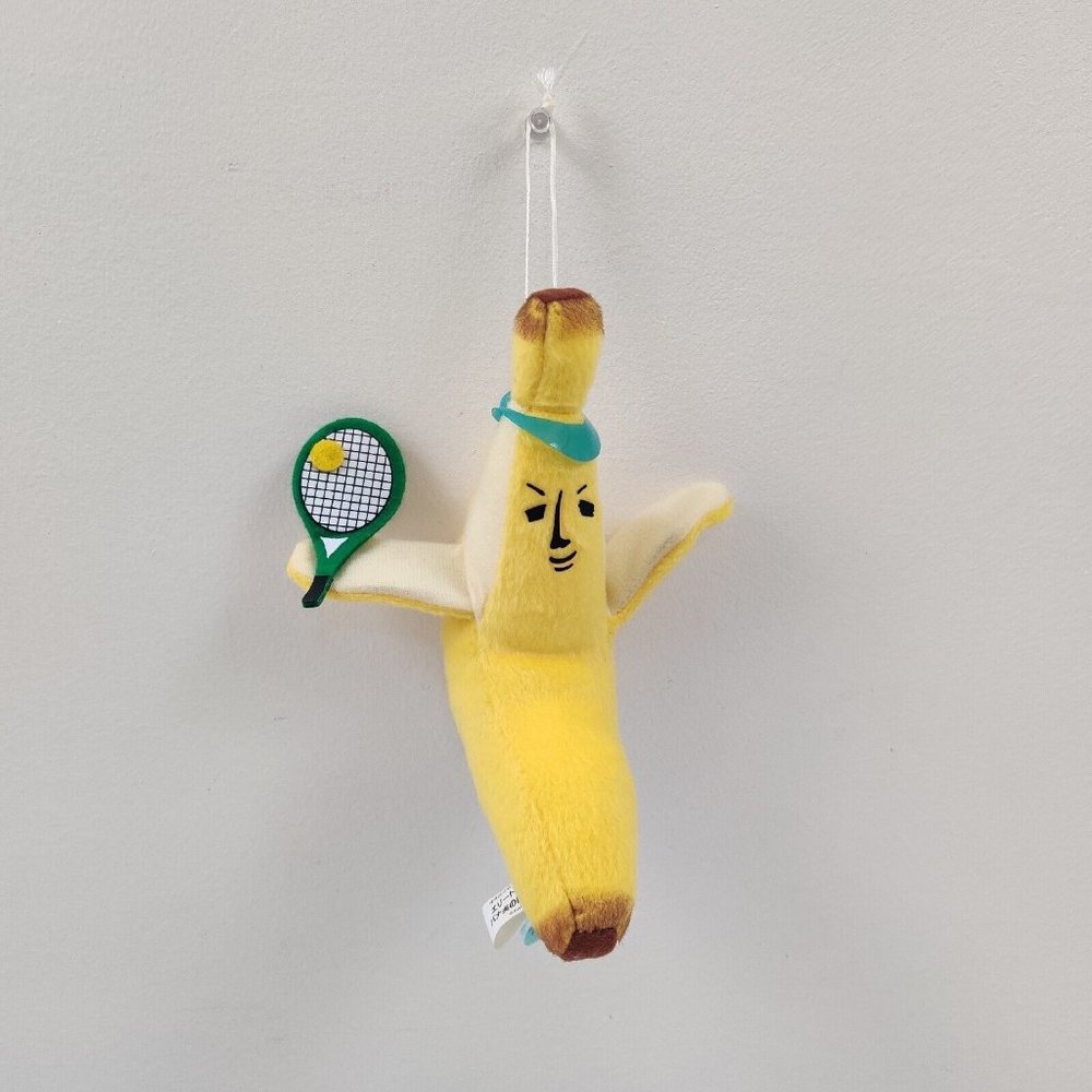 Banpresto Plush Toy Tennis Racquetball Pickleball Playing Banana Mascot